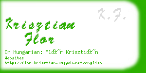 krisztian flor business card
